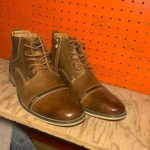 New Steve Madden P-Jack Leather Dress Boots